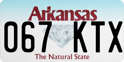 AR license plate 067KTX
