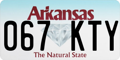 AR license plate 067KTY