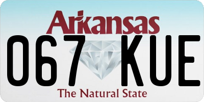 AR license plate 067KUE