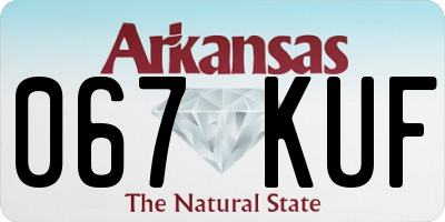 AR license plate 067KUF