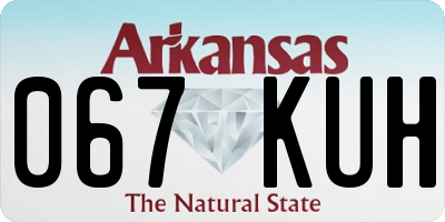 AR license plate 067KUH