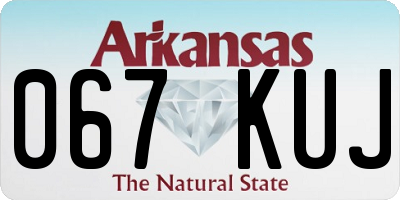 AR license plate 067KUJ