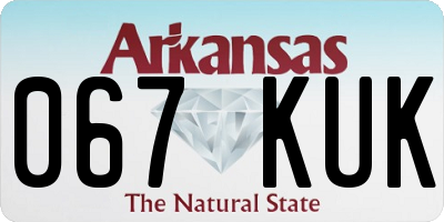AR license plate 067KUK