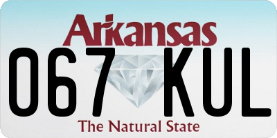 AR license plate 067KUL
