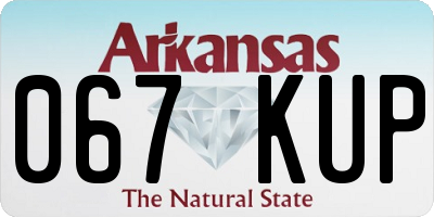 AR license plate 067KUP
