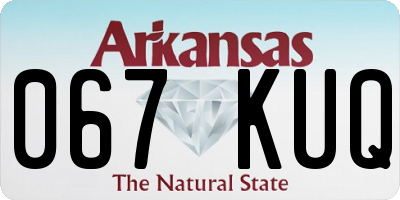 AR license plate 067KUQ