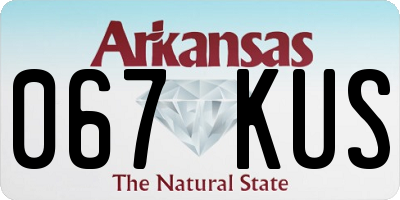 AR license plate 067KUS