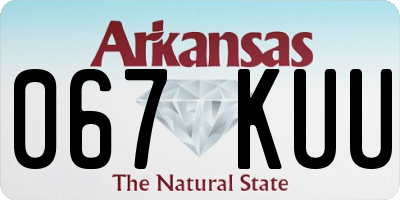 AR license plate 067KUU