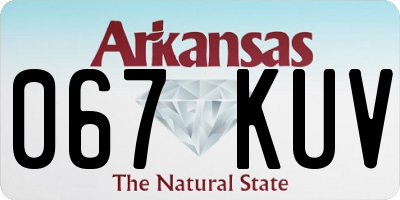 AR license plate 067KUV