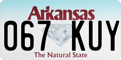AR license plate 067KUY