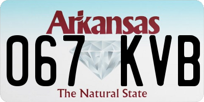 AR license plate 067KVB