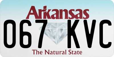 AR license plate 067KVC