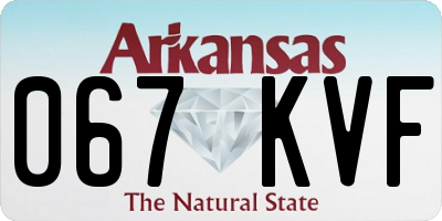 AR license plate 067KVF