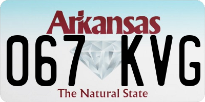 AR license plate 067KVG