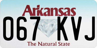 AR license plate 067KVJ