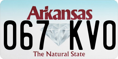 AR license plate 067KVO