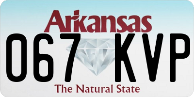 AR license plate 067KVP