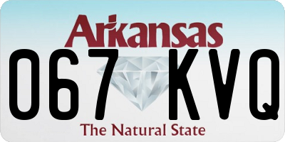 AR license plate 067KVQ
