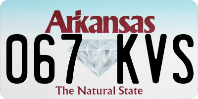 AR license plate 067KVS
