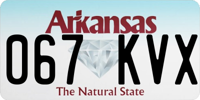 AR license plate 067KVX