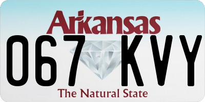 AR license plate 067KVY