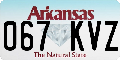 AR license plate 067KVZ