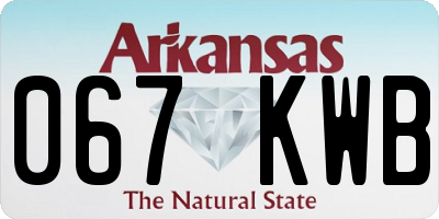 AR license plate 067KWB