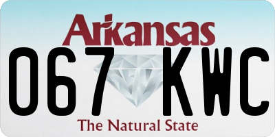 AR license plate 067KWC