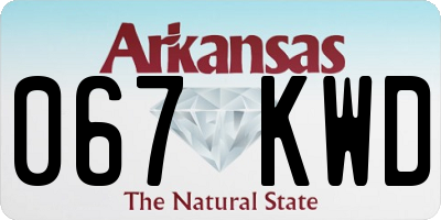 AR license plate 067KWD