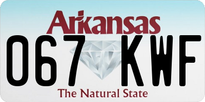 AR license plate 067KWF