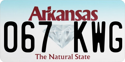 AR license plate 067KWG