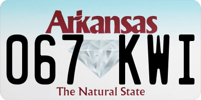 AR license plate 067KWI