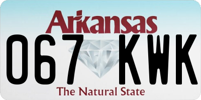 AR license plate 067KWK