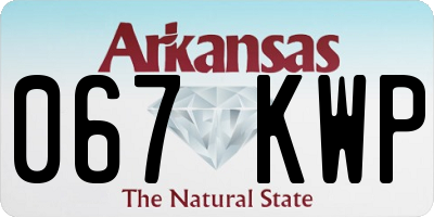 AR license plate 067KWP