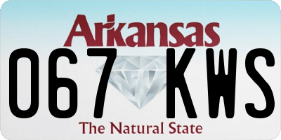 AR license plate 067KWS