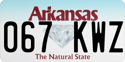 AR license plate 067KWZ