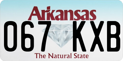 AR license plate 067KXB