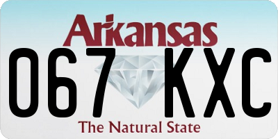 AR license plate 067KXC