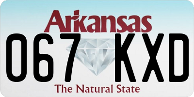 AR license plate 067KXD