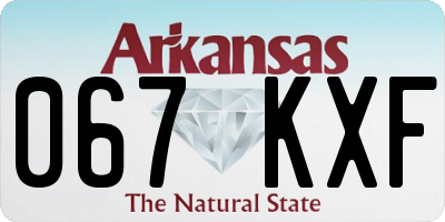 AR license plate 067KXF