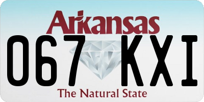AR license plate 067KXI
