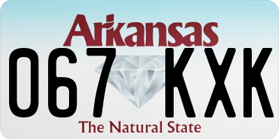 AR license plate 067KXK