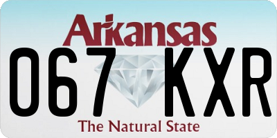 AR license plate 067KXR