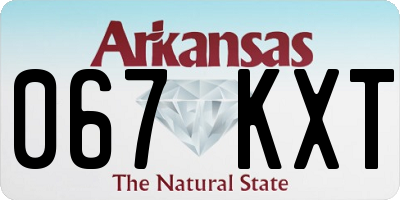 AR license plate 067KXT