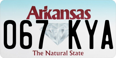 AR license plate 067KYA