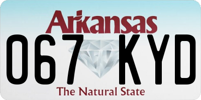 AR license plate 067KYD