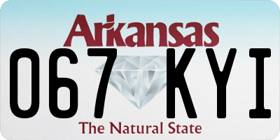 AR license plate 067KYI