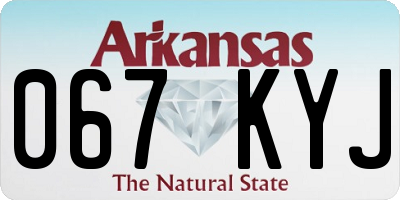 AR license plate 067KYJ