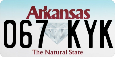 AR license plate 067KYK