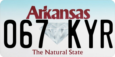 AR license plate 067KYR